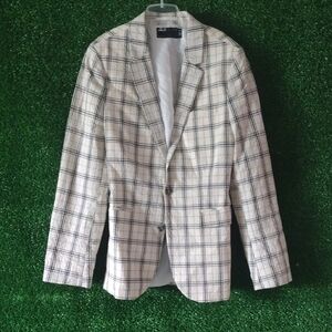 ASOs Design Men's White Plaid Blazer